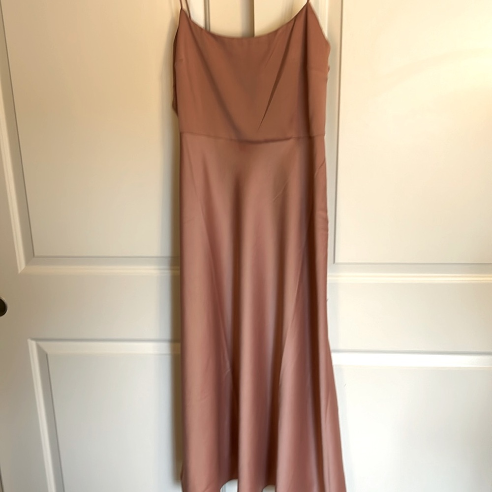 Anthropologie BHLDN Satin Cali Midi Dress